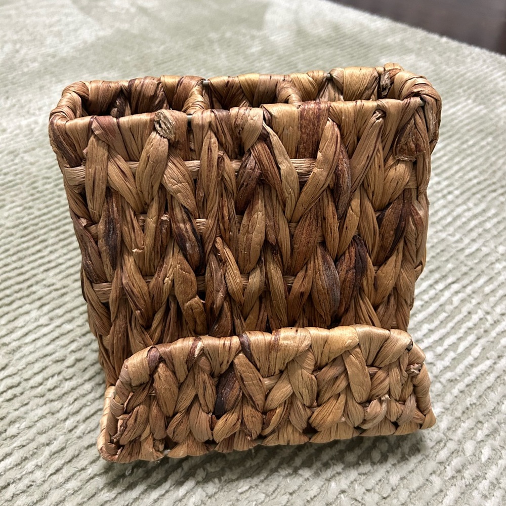 Rattan Napkin & Utensil Holder